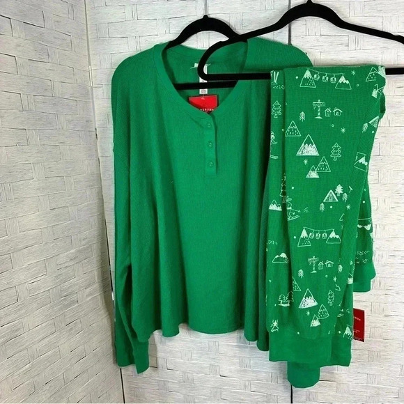 Wonder shop green pajamas size 2X - Picture 1 of 3